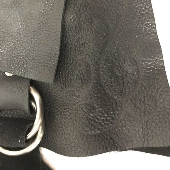 HANDMADE Kid Leather layered CORSET BELT 32x6 M L boho hippie - Picture 5 of 12